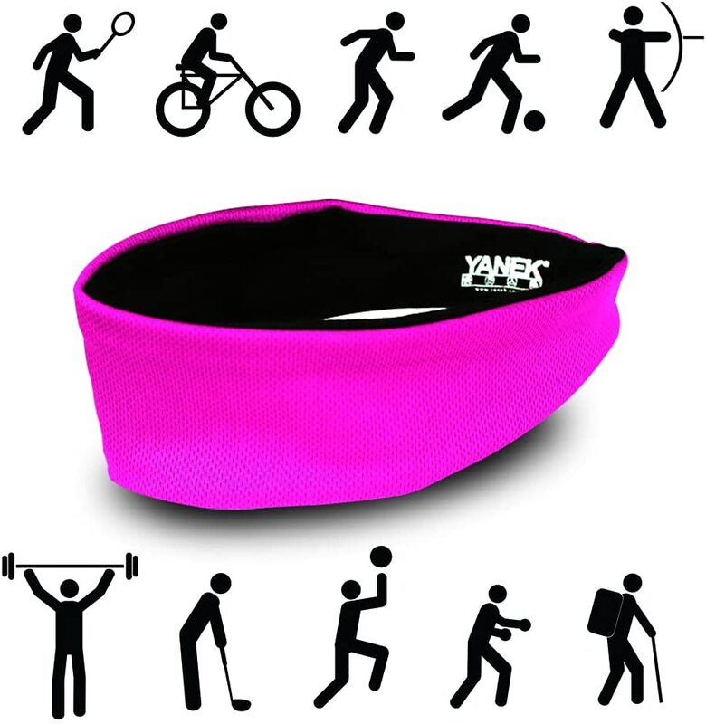 Yanek Anti-odour Comfortable Unisex Headband for Workout & Sports, Pink, 4 Pieces