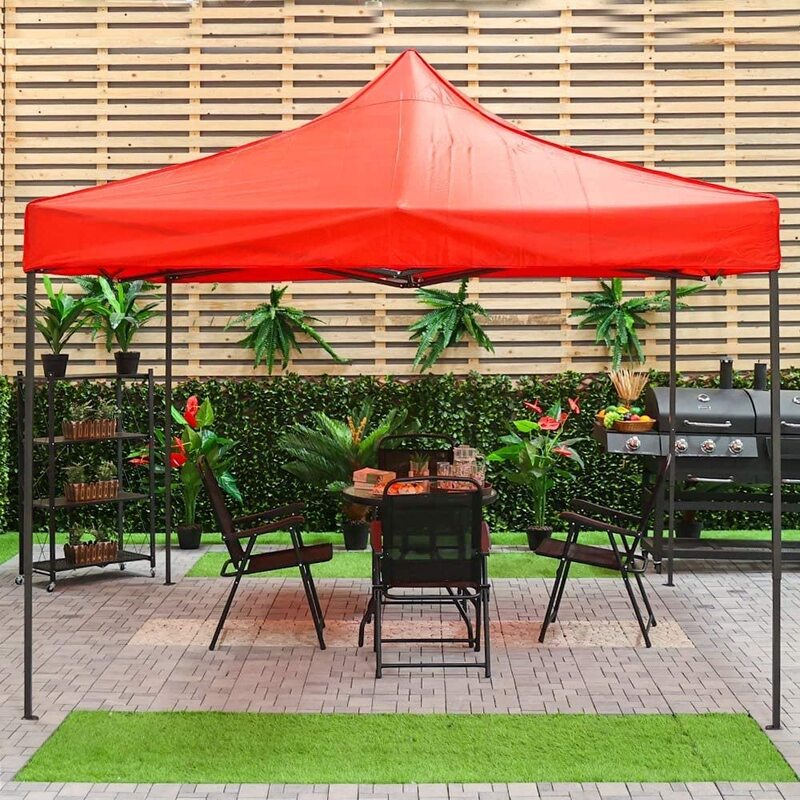 Gazebo Portable Event Canopy Tent, 3 x 3 Meter, Red