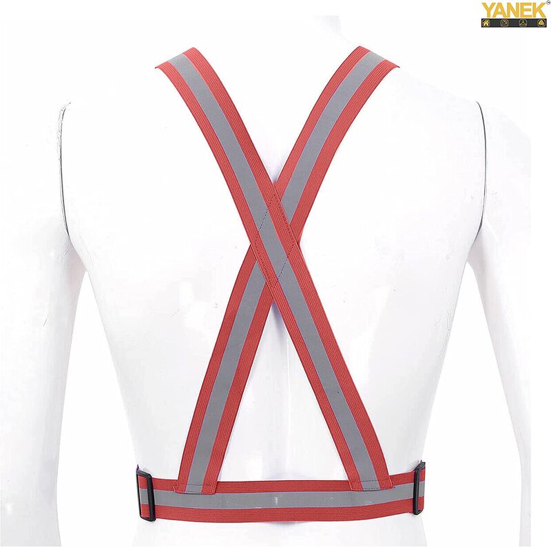 Yanek Reflective Safety Vest Belt, Red