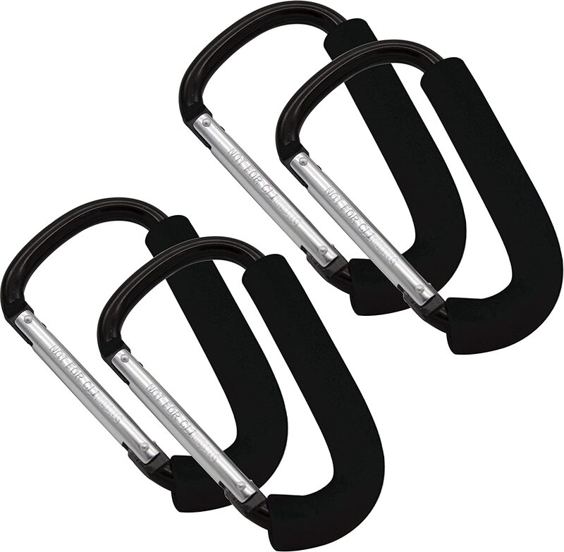 Zober Multi-Purpose Stroller Hook, 4 Pieces, Black