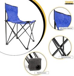 Yanek Foldable Camping Chair with Carry Bag, Blue