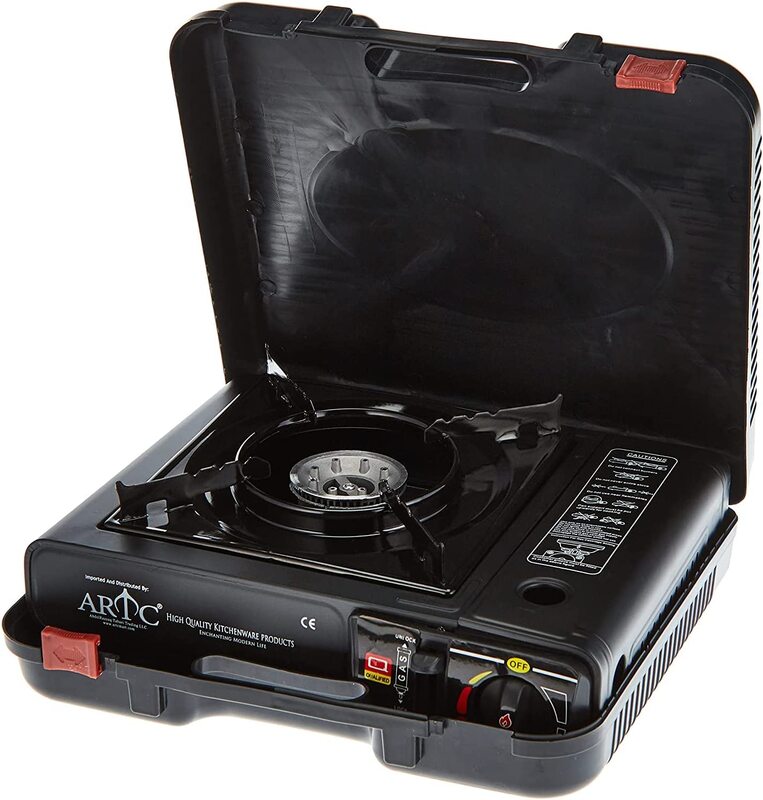 Portable Gas Stove for Camping & Home, Black