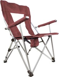 Yanek Foldable Heavy-Duty Chair with Carry Bag, Burgundy
