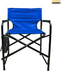 Yanek Portable & Foldable Chair with Cup Holder, Blue
