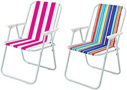 Generic Home Pro Camping Foldable Beach Chair, 2022, Multicolour