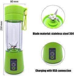 380ml Personal USB Portable Juicer Blender, Green