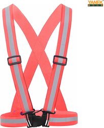 Yanek Reflective Safety Vest Belt, Red