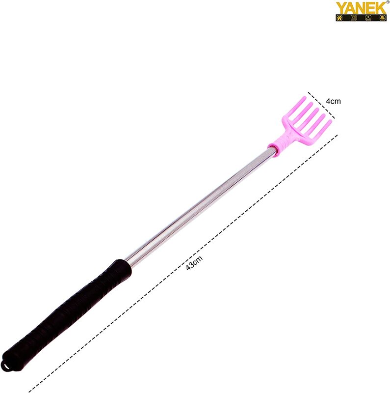 Yanek Back Scratcher Massage Stick with Soft Rubber Handle for both Human and Pets, 2 Pieces