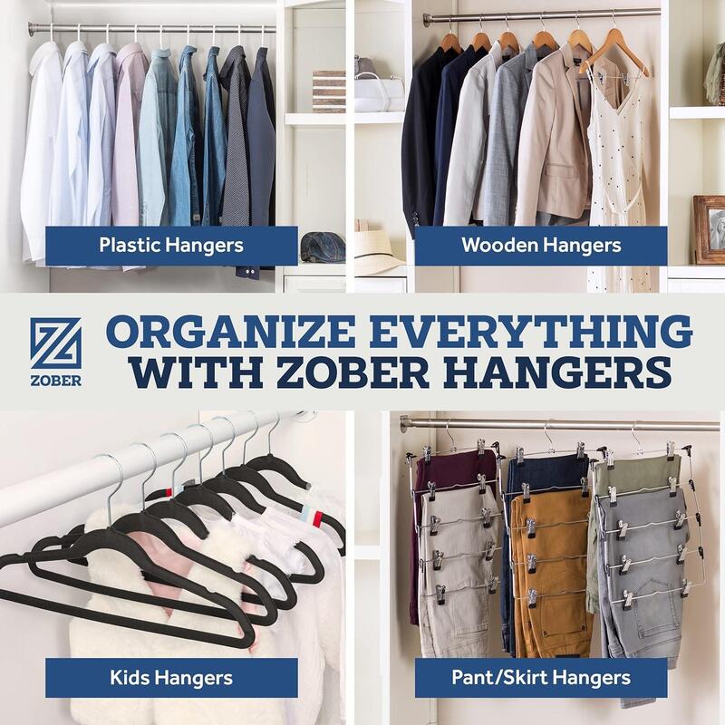 Zober Plastic Hangers 20 Pack  Purple Plastic Hangers  Space Saving Clothes Hangers for Shirts Pants & for Everyday Use  Clothing Hangers with Hooks