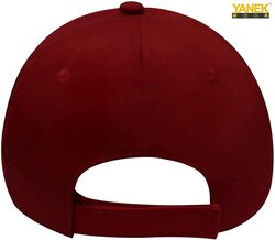 Yanek Plain Cotton Unisex Baseball Cap, Red