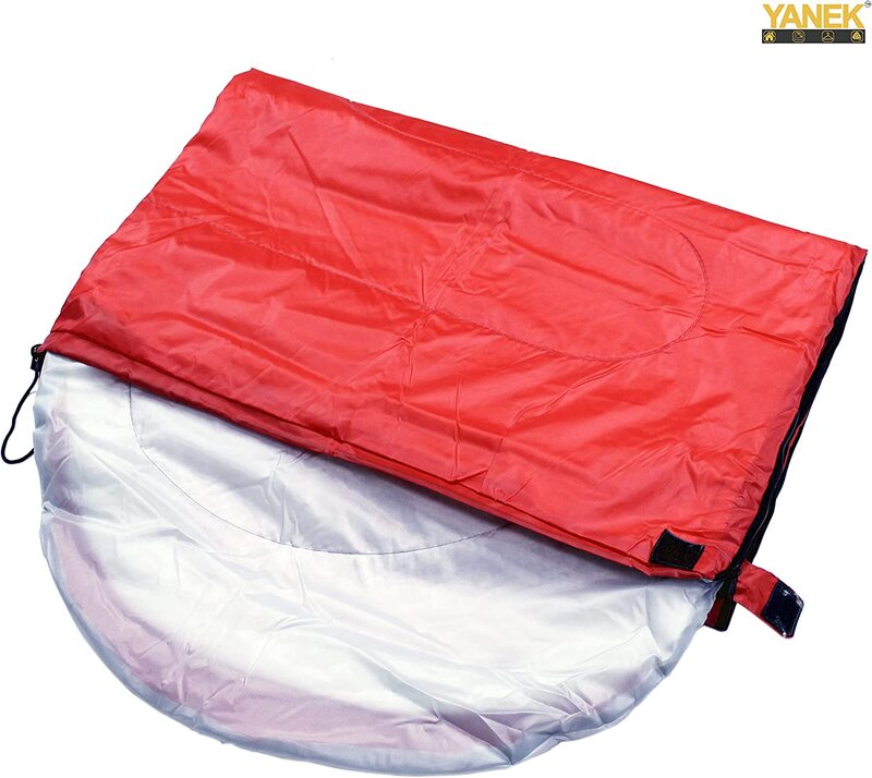 Yanek Cotton Lightweight & Water Resistant Sleeping Bag, Red