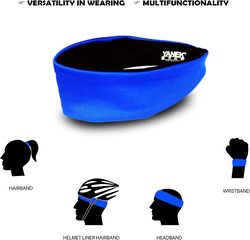 Yanek Anti-odour Comfortable Unisex Headband for Workout & Sports, Blue, 4 Pieces