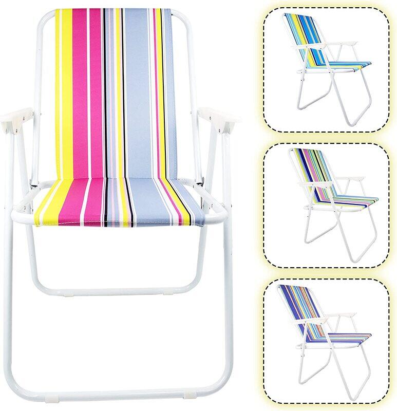 

Yanek Striped Foldable Beach Chair, Assorted Colours