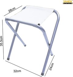 Yanek Folding Camping Table with 4 Foldable Chairs Set, Sparkle Blue