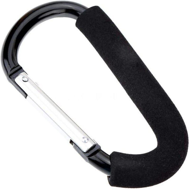 

Generic Strong Durable Large Buggy Carabiner Stroller Hooks, 2 Pieces, Black