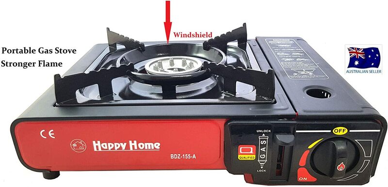 Portable Gas Stove, Red/Black
