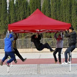 Gazebo Portable Event Canopy Tent, 3 x 3 Meter, Red