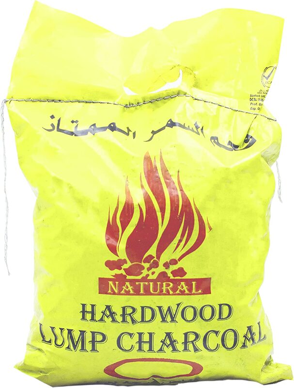 Yanek Hardwood Lump BBQ Charcoal, 1 KG, Black