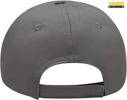 Yanek Plain Cotton Unisex Baseball Cap, Grey