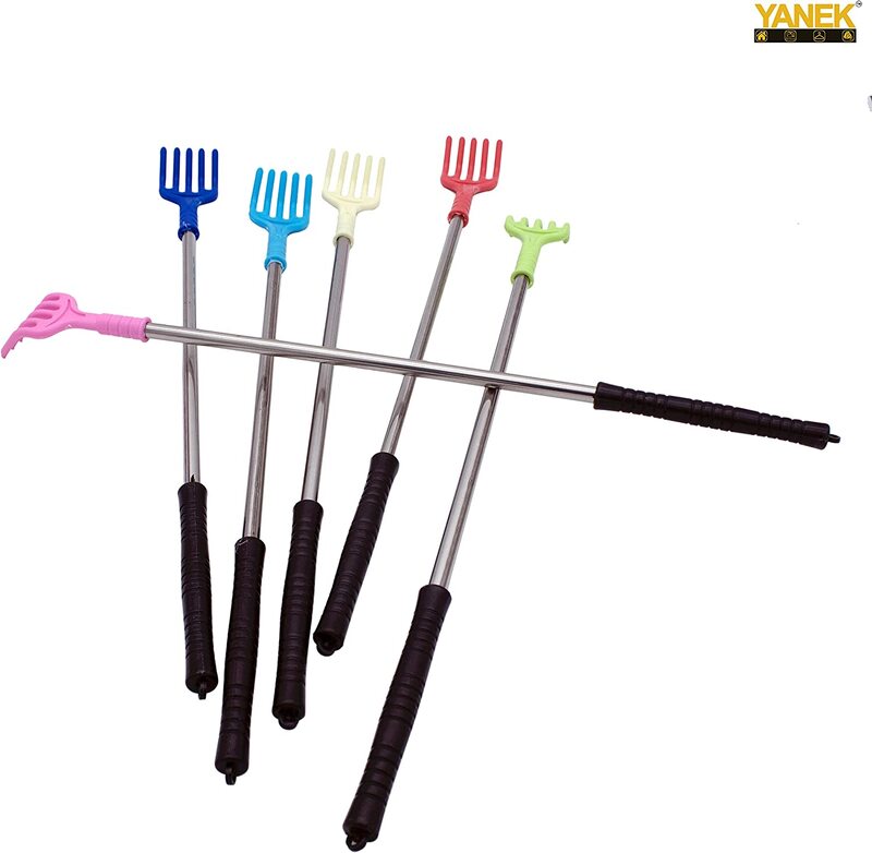 Yanek Back Scratcher Massage Stick with Soft Rubber Handle for both Human and Pets, 4 Pieces