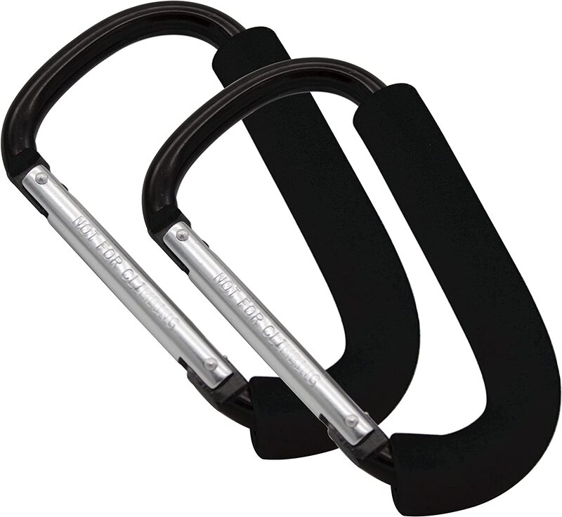 Zober Multi-Purpose Stroller Hook, 2 Pieces, Black