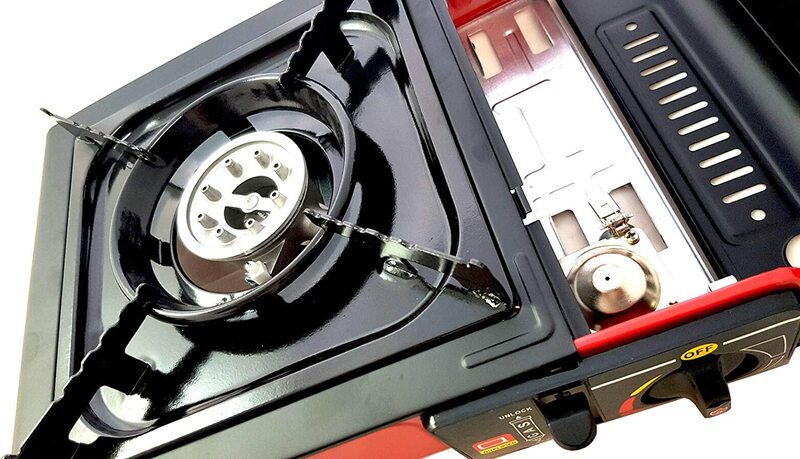 Portable Gas Stove, Red/Black