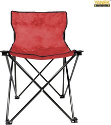 Yanek Foldable Camping Chair with Carry Bag, Red