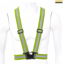 Yanek Reflective Safety Vest Belt, Neon Green