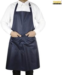 Yanek Waterproof Adjustable Bib Unisex Chef Kitchen Apron with Pockets, Navy Blue
