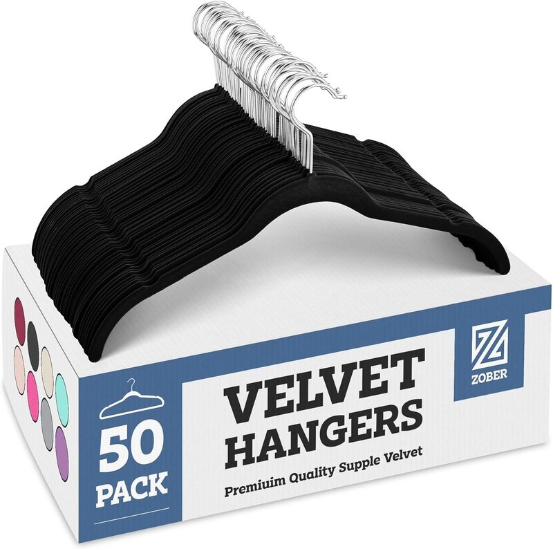 

ZOBER Non-slip Clothes Hangers Pack of 50