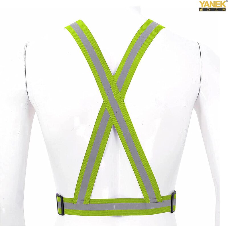 Yanek Reflective Safety Vest Belt, Neon Green