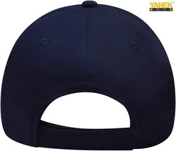 Yanek Plain Cotton Unisex Baseball Cap, Blue