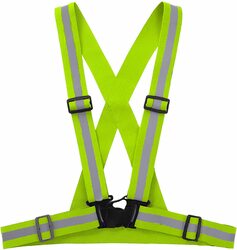 Yanek Reflective Safety Vest Belt, Neon Green