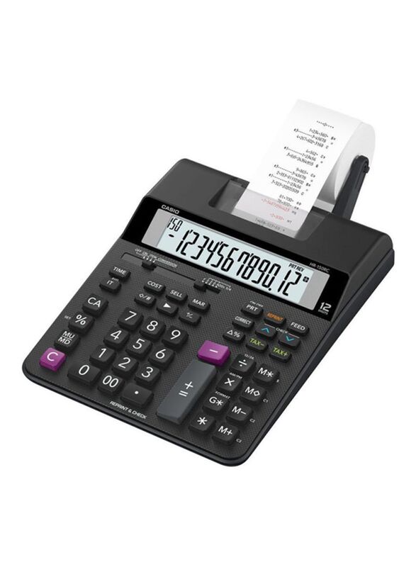Casio 12-Digits Printing Calculator, Black