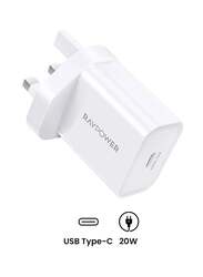 Rav Power PD Pioneer Wall Charger, White