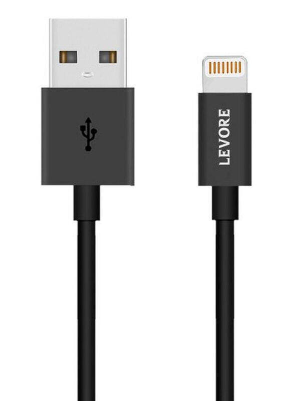 

Levore 1-Meter PVC Lightning Cable, USB Type A to Lightning for Apple Devices, Black