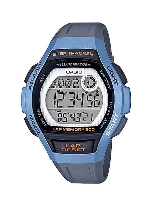 

Casio Youth Digital Watch for Women with Resin Band, Water Resistant, LWS-2000H-2AVDF, Grey