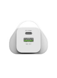 Levore 33W 2 Ports Wall Charger Power Delivery (PD), LGW121-WH, White