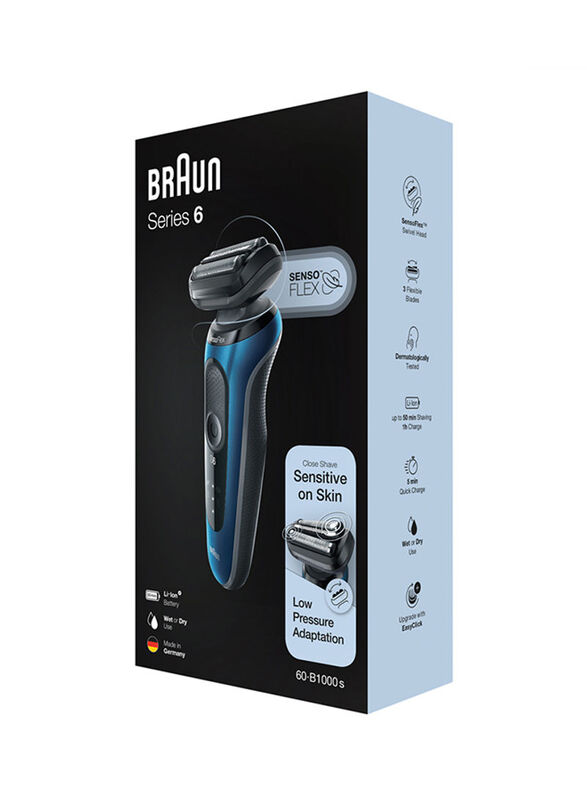 Braun Series 6 SensoFlex Electric Shaver, Blue