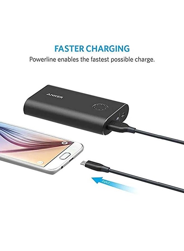 Anker 6-Feet Powerline Micro USB Charging Cable, USB Type A Male to Micro USB for Micro USB Device, Black