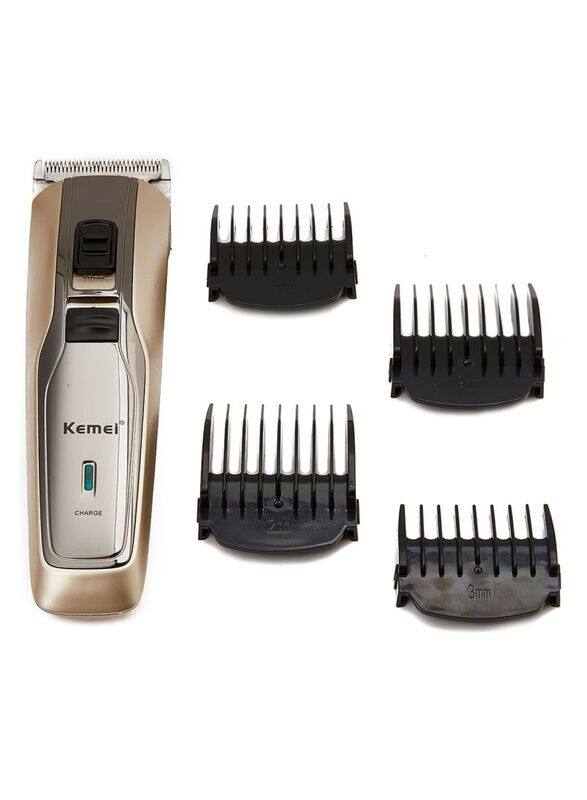 

Kemei Professional Rechargeable Electric Hair Clipper, KM1220, Gold/Black