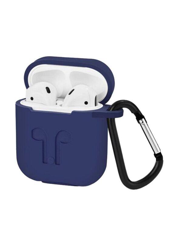 Apple AirPods Protecting Case Cover with Carabiner, Blue