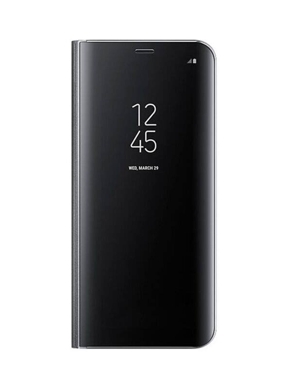 

Generic Samsung Galaxy S8+ Clear View Case Cover with Stand, Black