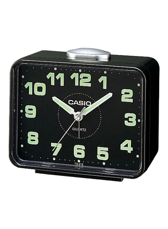 Casio Analog Alarm Clock, TQ-218-1DF, Black