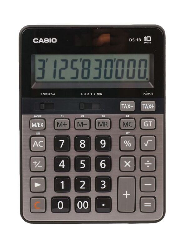 Casio 10-Digits Financial and Business Calculator, DS-1B, Grey/Black