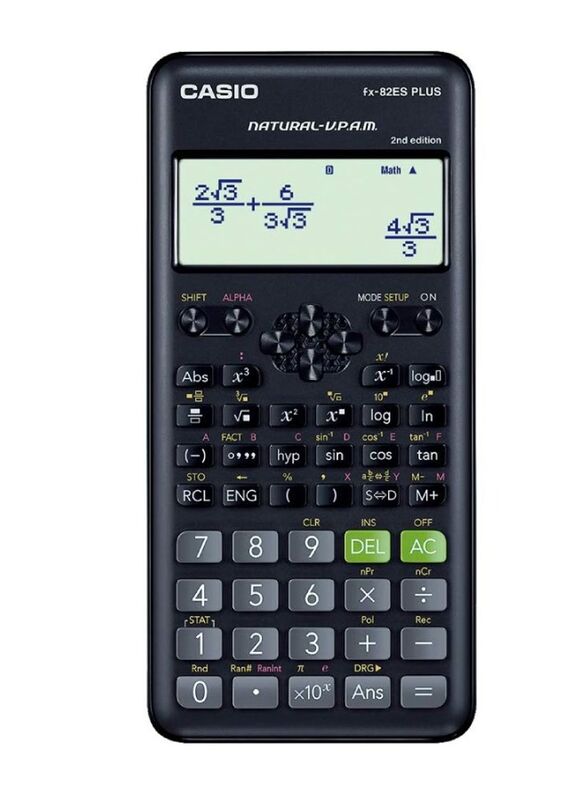 Casio Plus 2nd Edition Scientific Calculator, FX-82ES, Black