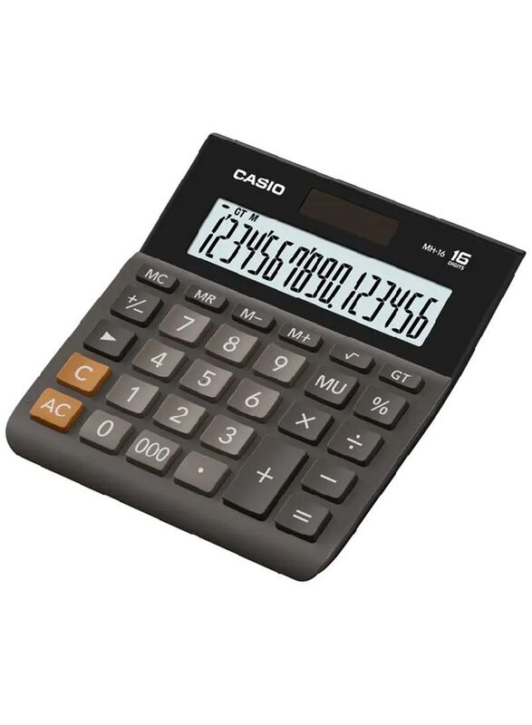 

Casio 16 Digit Desktop Calculator, MH-16, Black/Grey