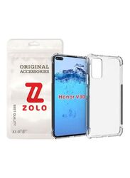 Zolo Huawei Honor V30 Pro Shockproof Slim Soft TPU Silicone Mobile Phone Case Cover, Clear