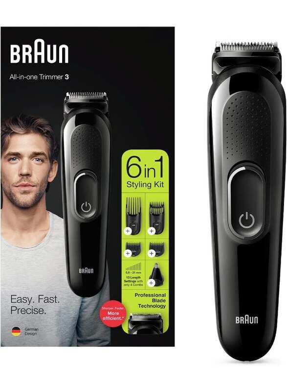 

Braun 6-In-1 Face & Head Multi-Grooming Kit, MGK-3220, Black