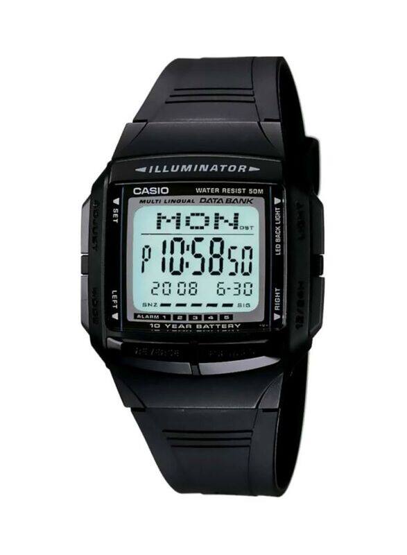 

Casio Vintage Series Digital Watch for Men with Resin Band, Water Resistant, DB-36-1AVDF, Black/Grey